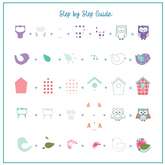 Patterned Spring TWO (CjS-286)  Steel Nail Art Stamping Plate